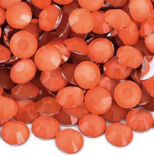 Orange Neon Silver Back Resin Rhinestones