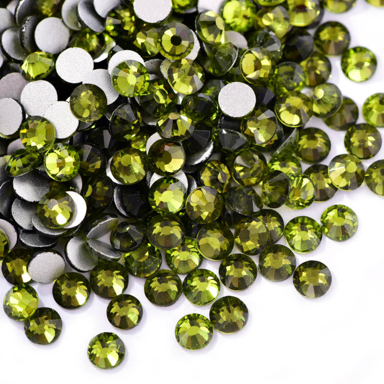 Olive Glass Rhinestones