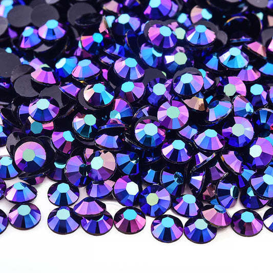 Jet Base Purple Rose AB Resin Rhinestones