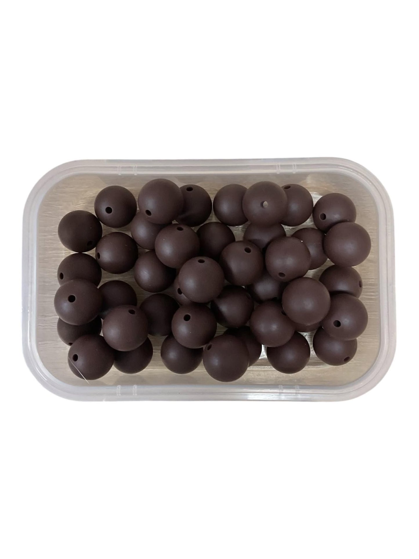Silicone Beads 15mm Dark Brown