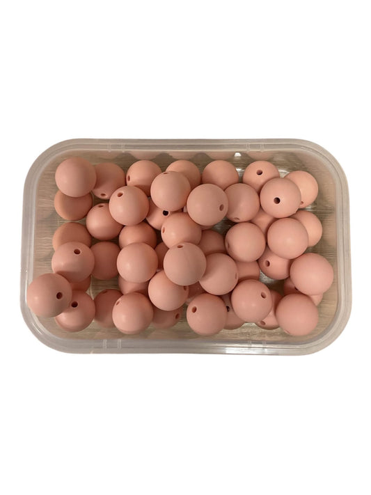 Silicone Beads 15mm Peach