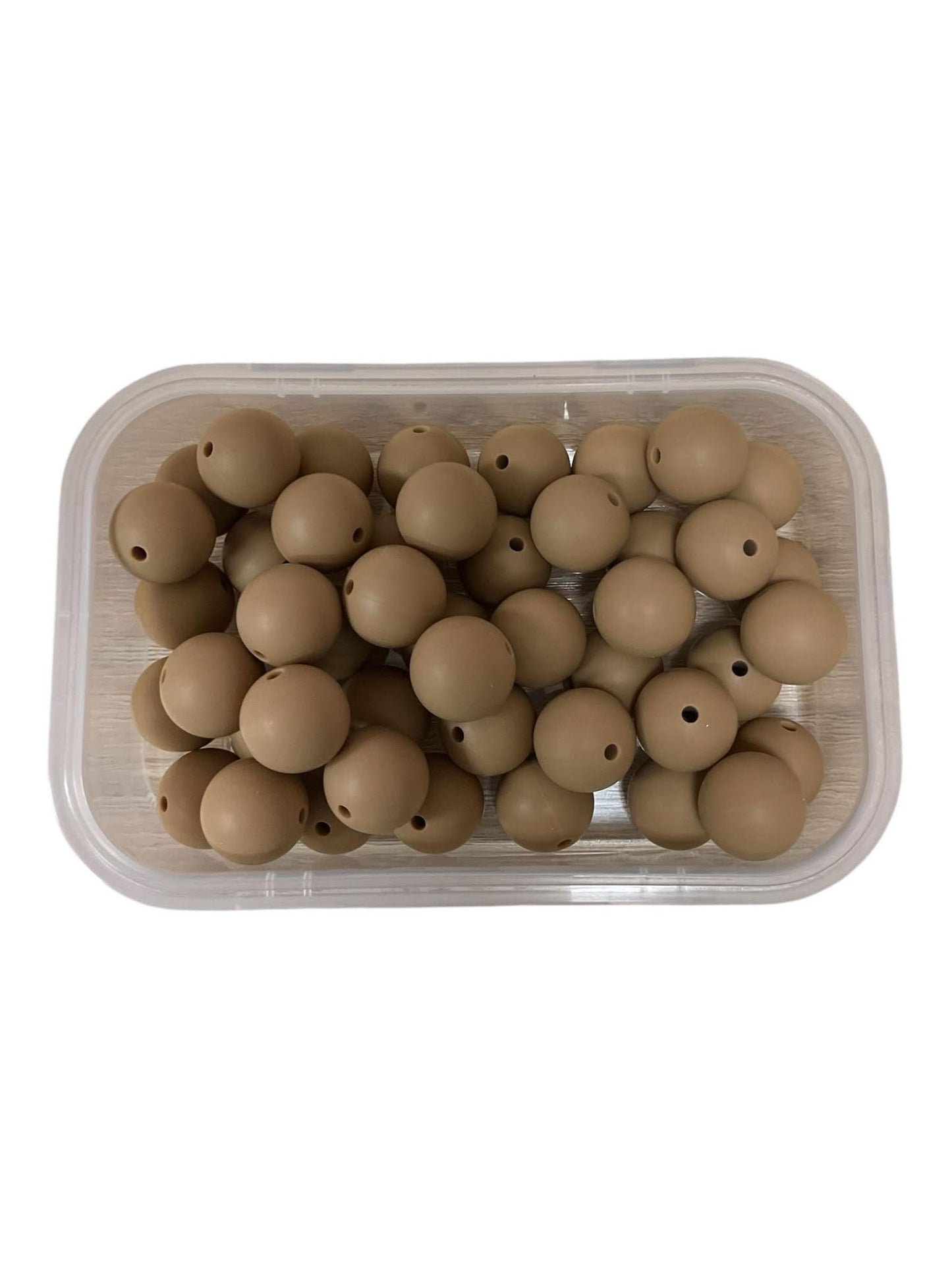Silicone Beads 15mm Tan