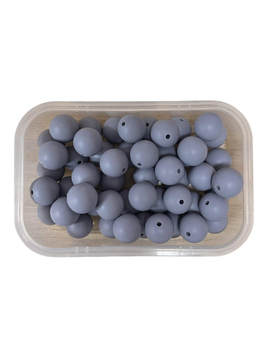 Silicone Beads 15mm Dusty Blue