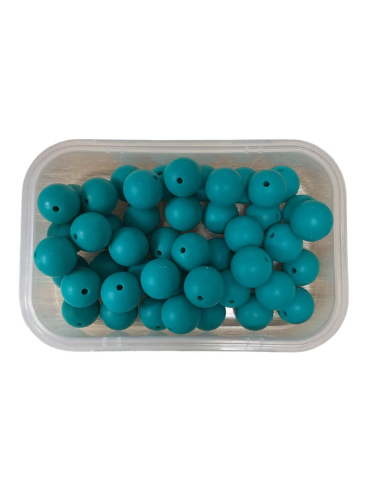 Silicone Beads 15mm Dark Teal