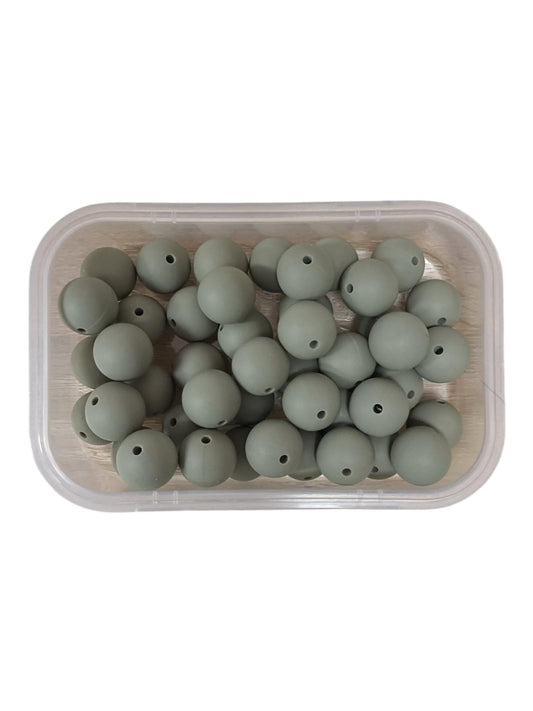 Silicone Beads 15mm Dove Blue
