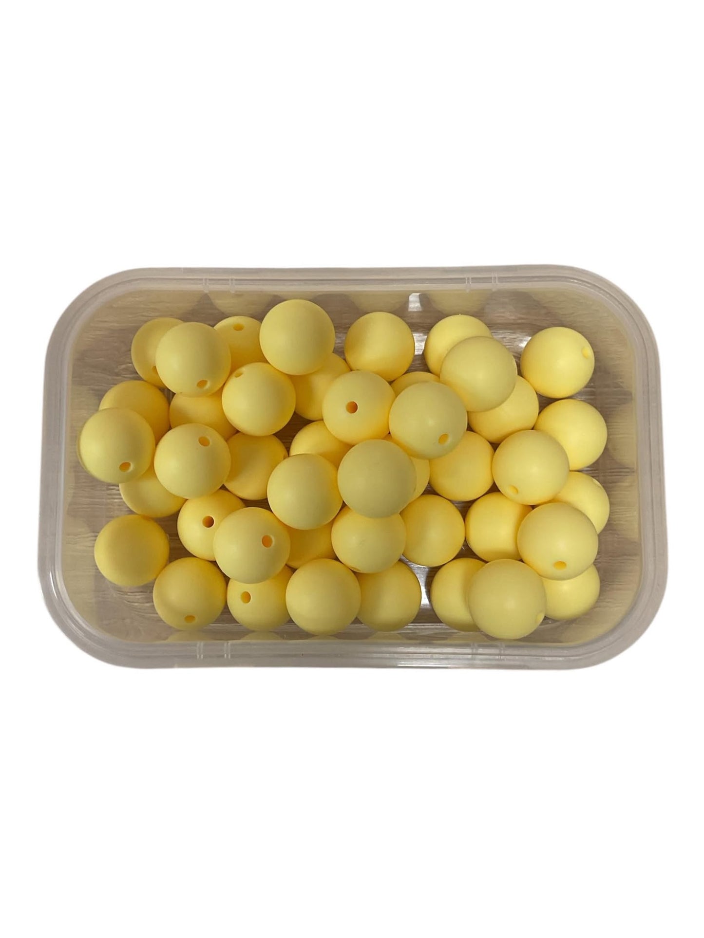 Silicone Beads 15mm Pale Yellow