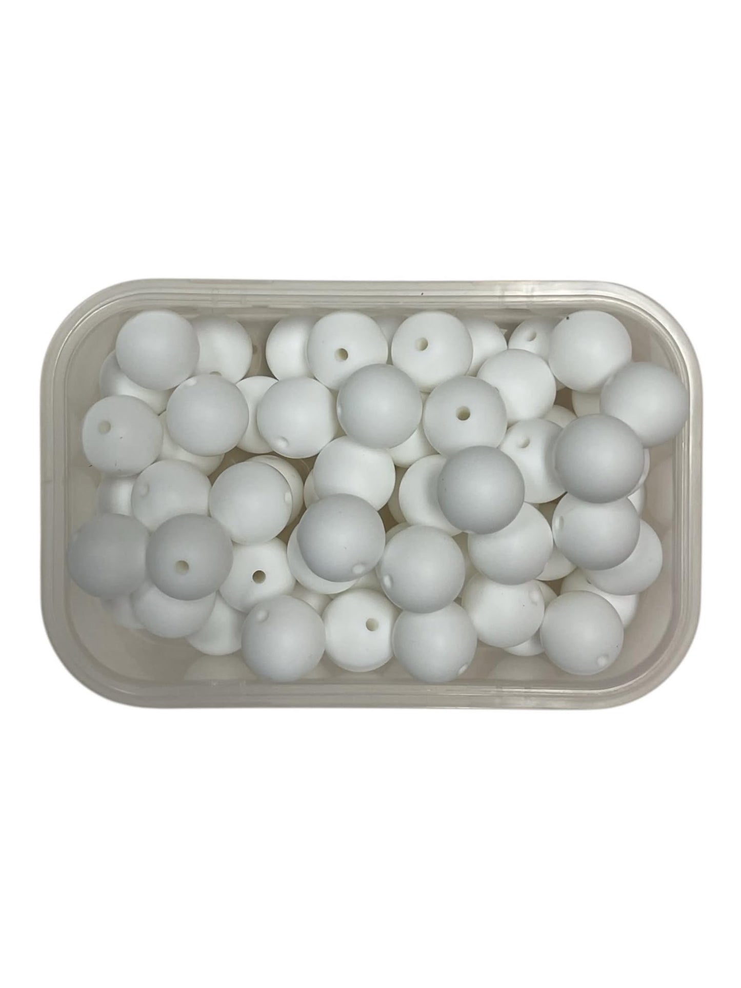 Silicone Beads 15mm White