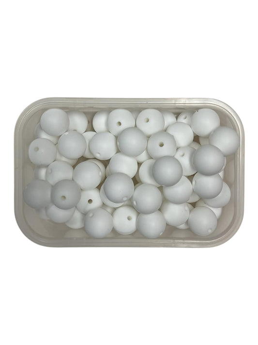 Silicone Beads 15mm White