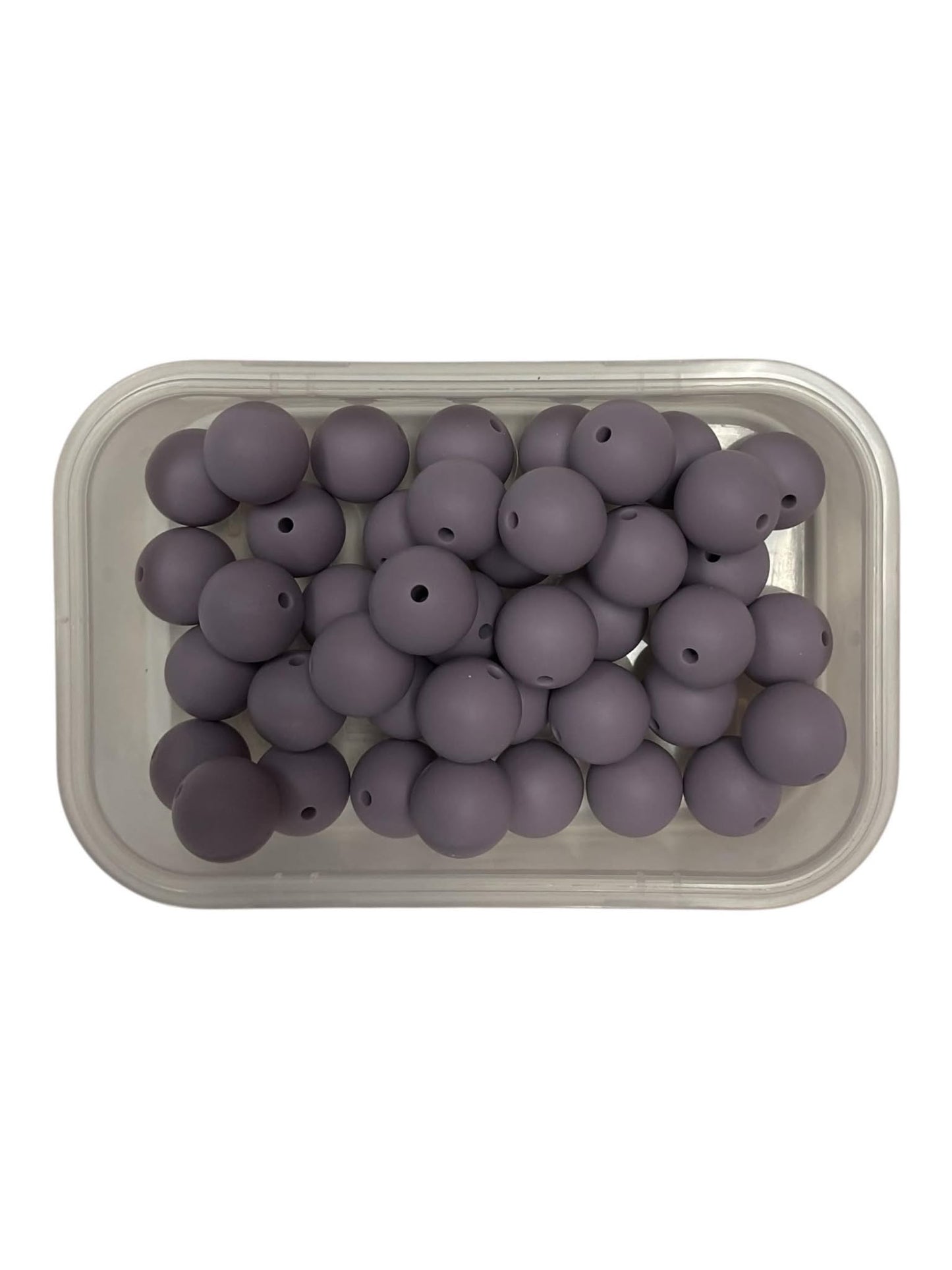 Silicone Beads 15mm Medium Grey