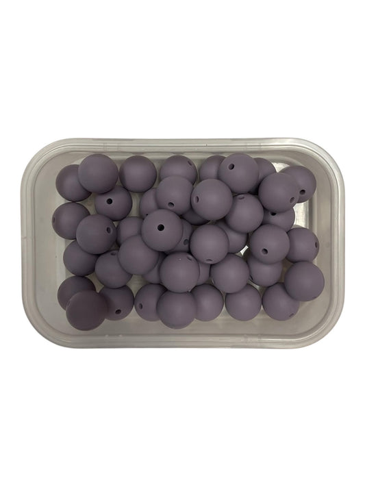 Silicone Beads 15mm Medium Grey