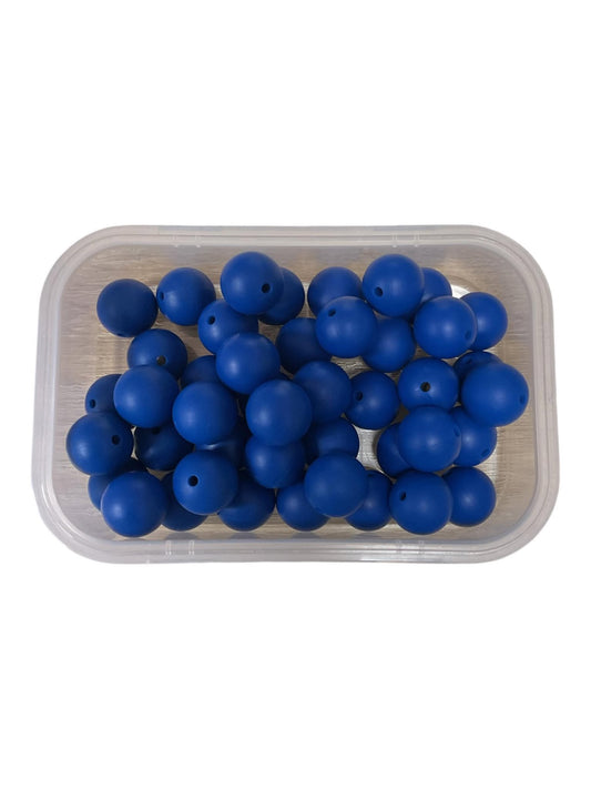 Silicone Beads 15mm Blue
