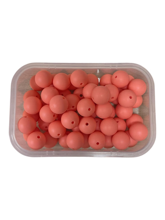 Silicone Beads 15mm Coral
