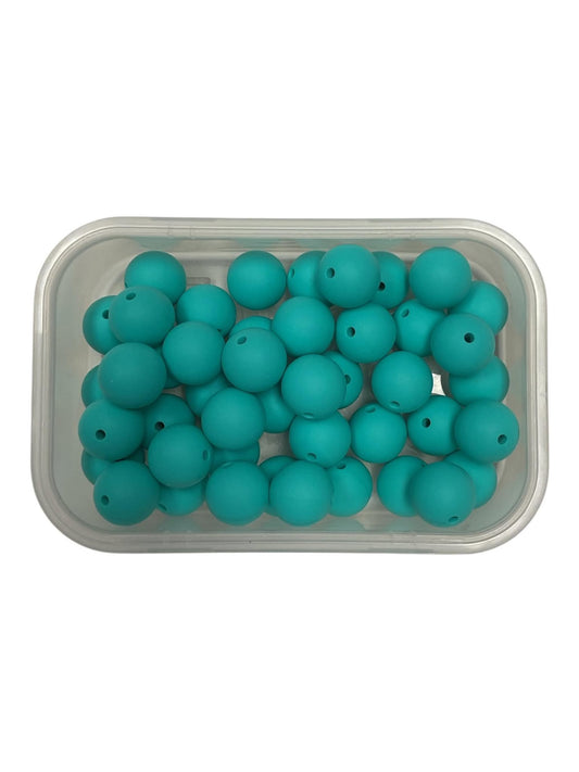 Silicone Beads 15mm Teal