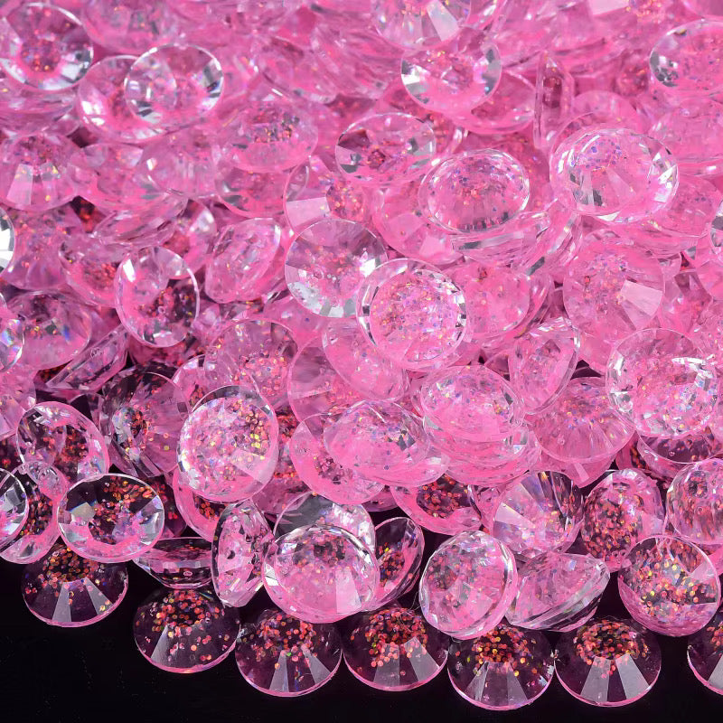 Starry Hot Pink Resin Rhinestones