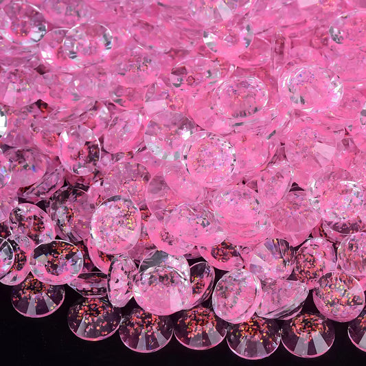 Starry Hot Pink Resin Rhinestones