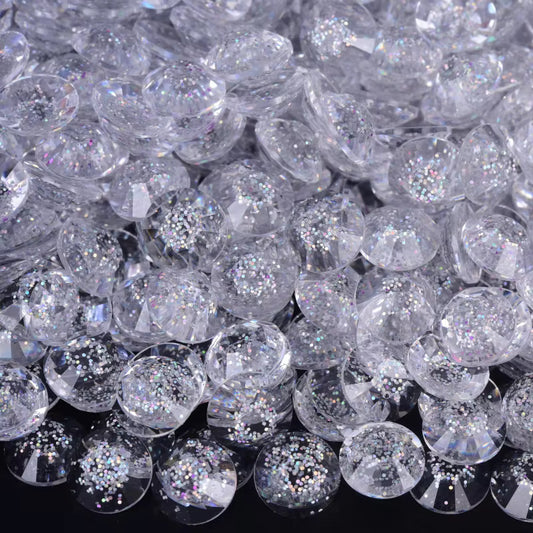 Starry Silver Resin Rhinestones