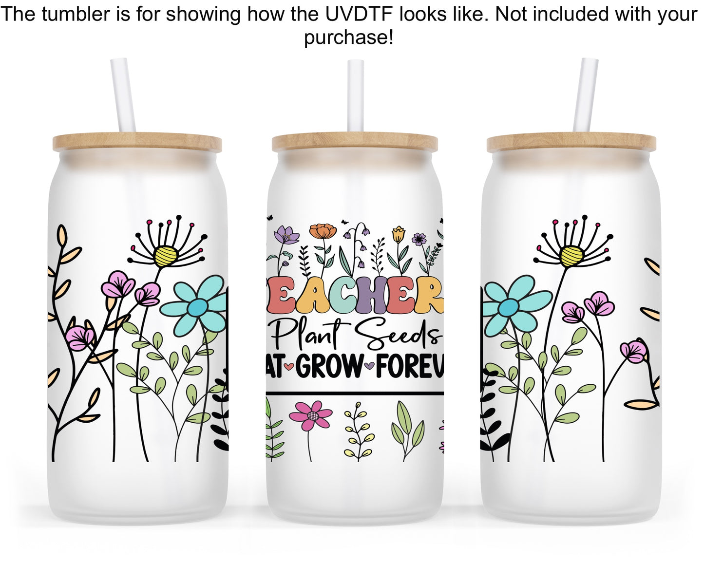 Teacher 16oz UVDTF Tumbler Wrap