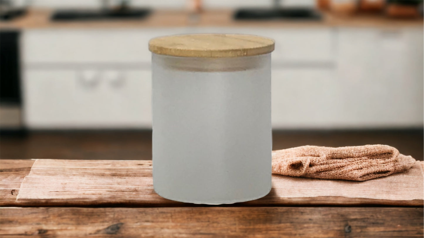 9oz Frosted Candle Jar Sublimation Blank
