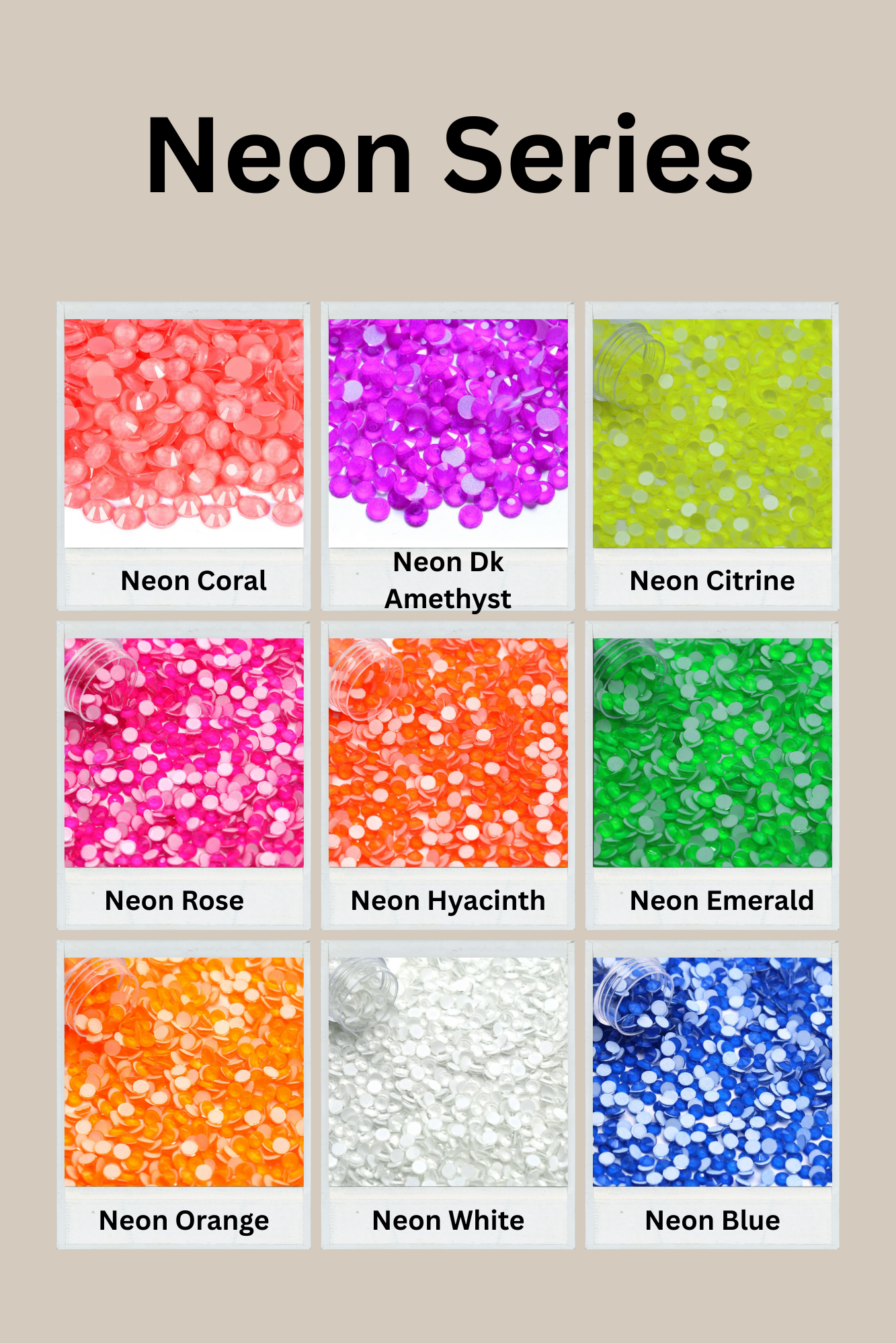 Neon Emerald Flatback Rhinestones