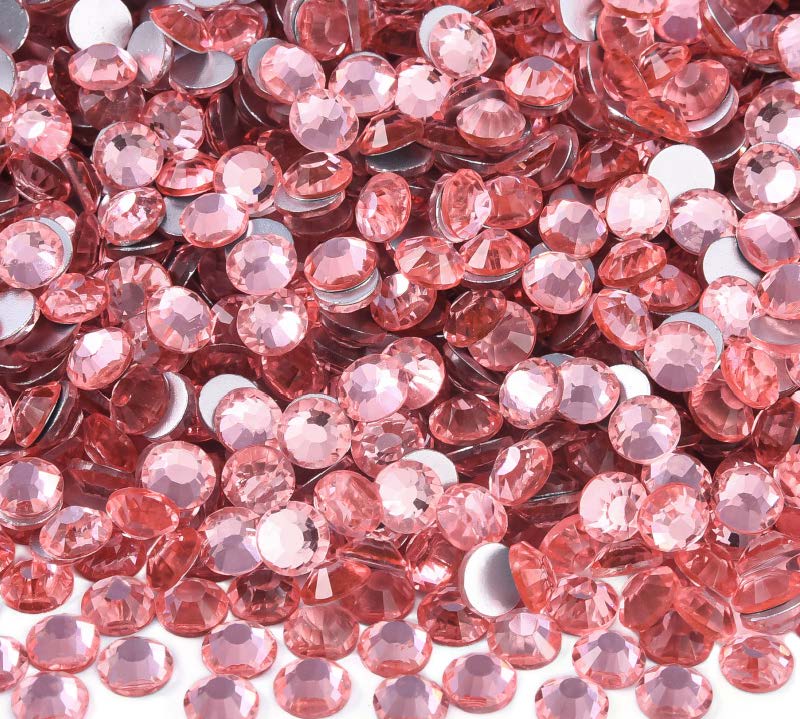 Peach Pink Glass Rhinestones