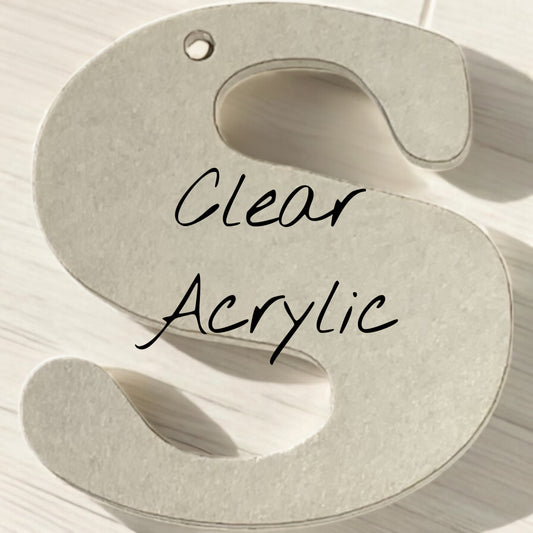 Letter S Acrylic Keychain Blank