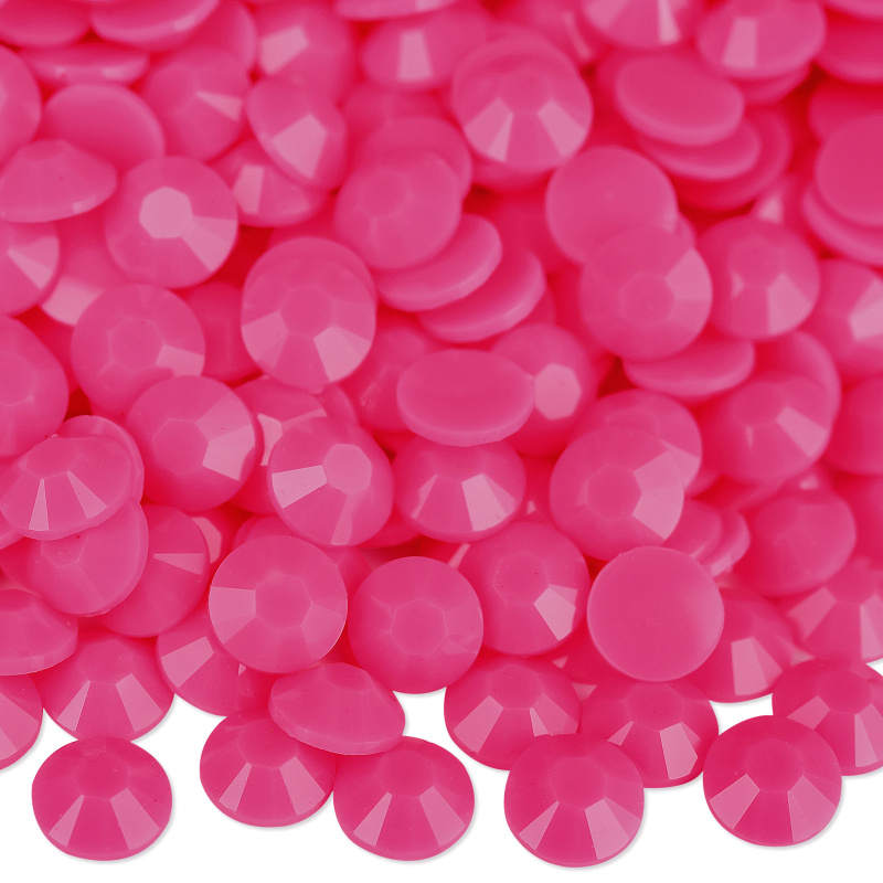 Semi-Transparent Dark Pink Resin Rhinestone