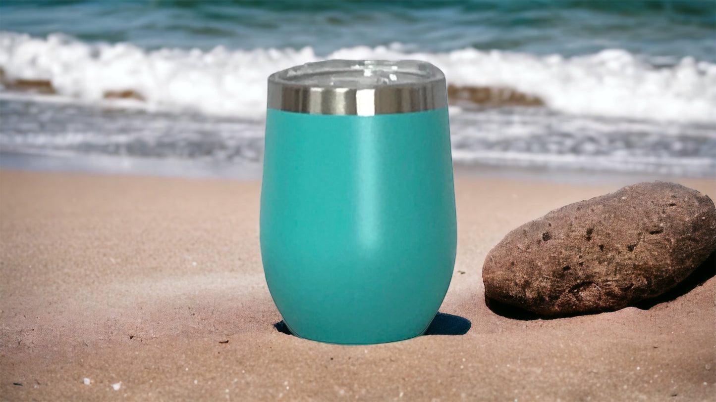 12oz Powder Coated Wine Tumbler