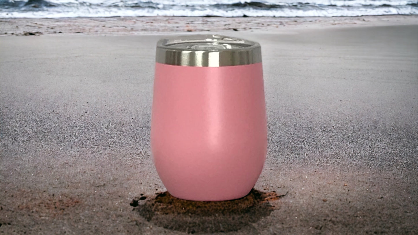 12oz Powder Coated Wine Tumbler