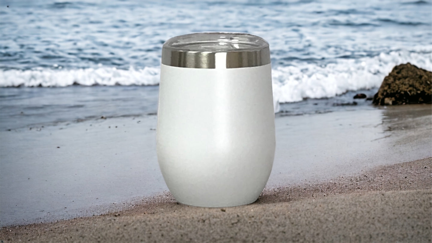 12oz Powder Coated Wine Tumbler