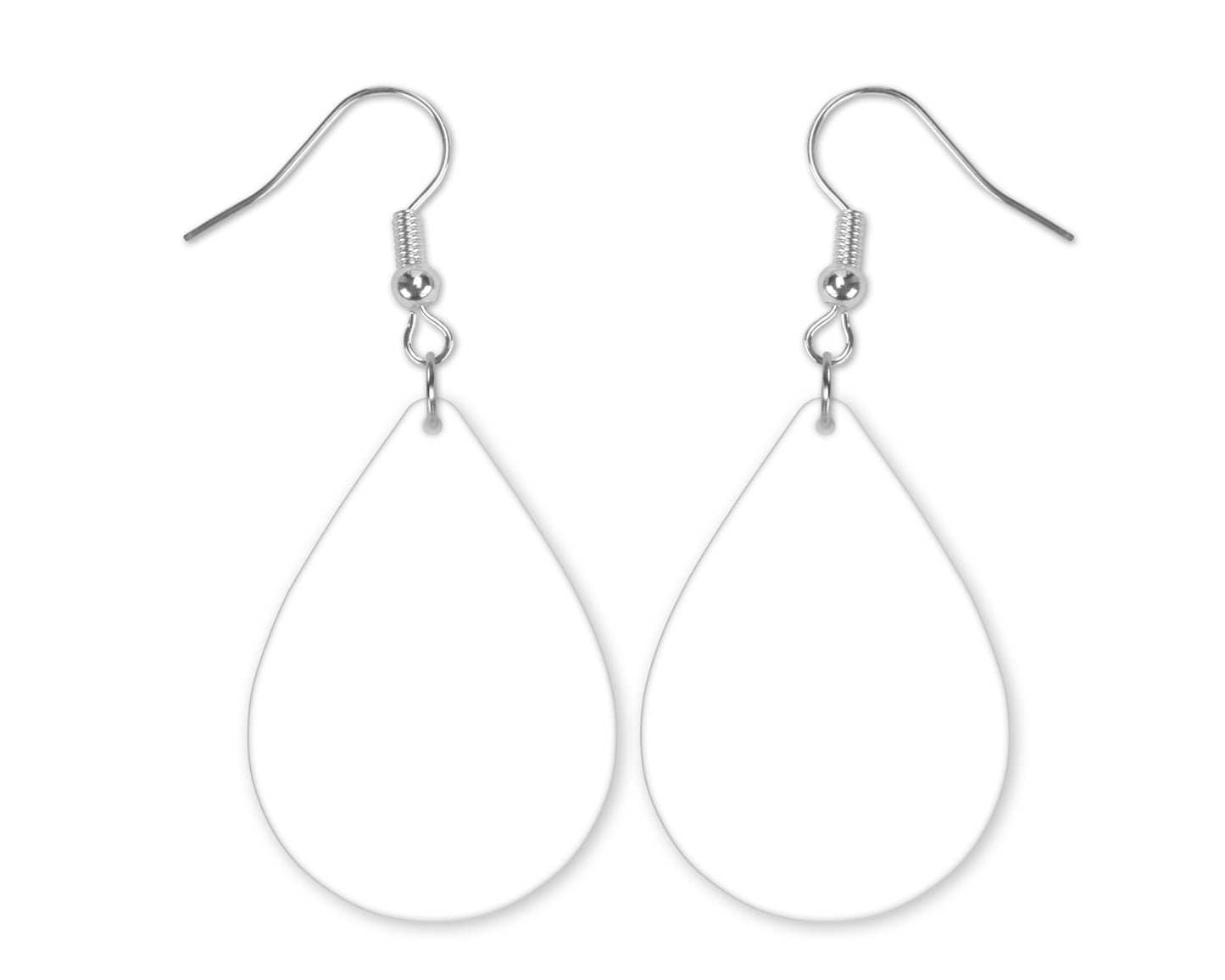 1 Inch MDF Double Sided Tear Drop Earrings