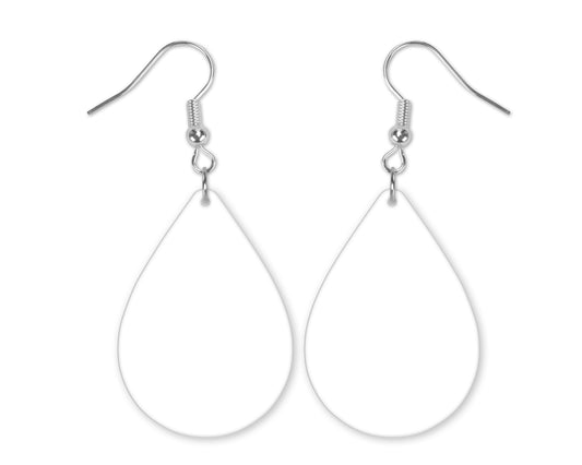 1 Inch MDF Double Sided Tear Drop Earrings