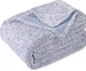 Gray Sweater Fleece Blanket