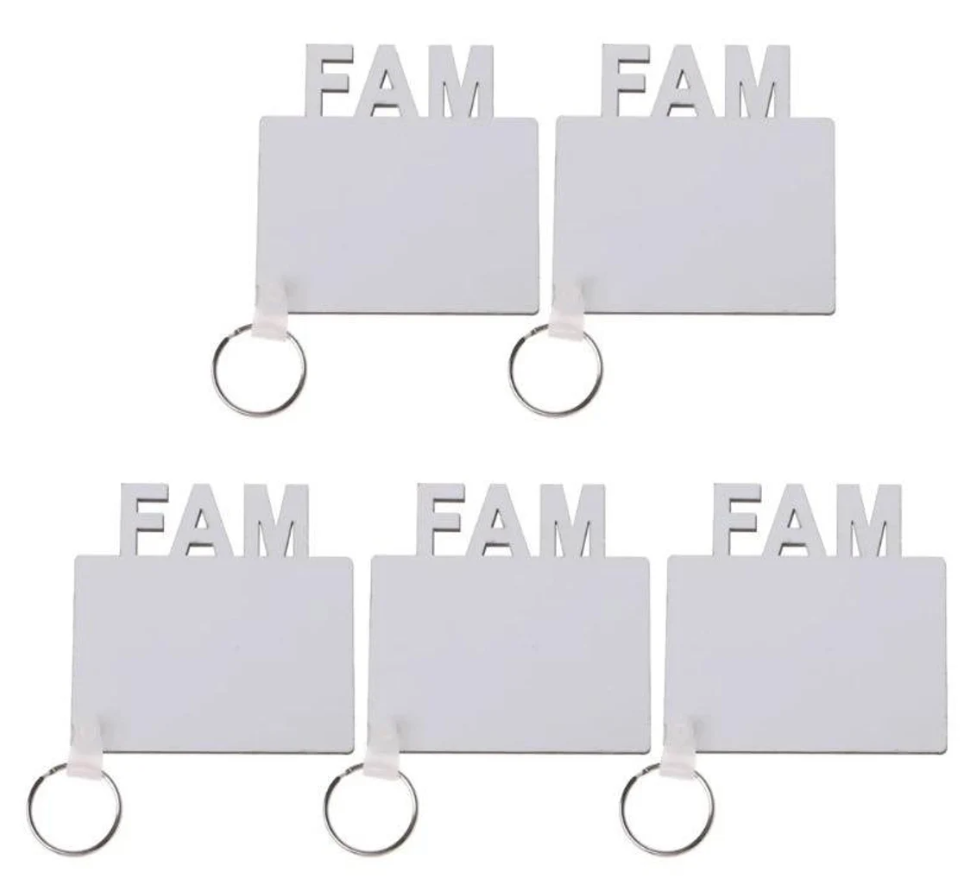 MDF Family Rectangle Key Chain