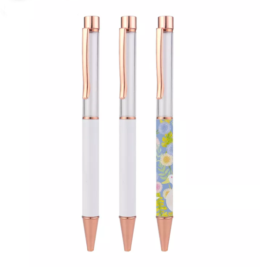 10 Rose Gold Snow Globe Sublimation Pen