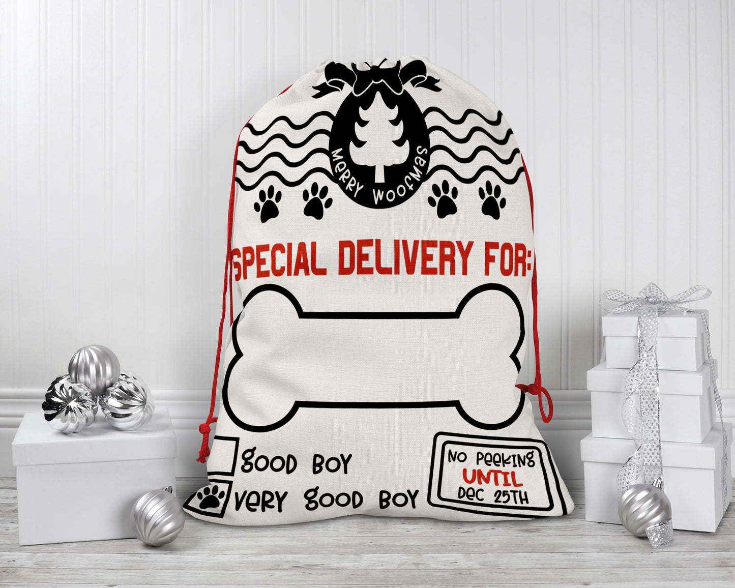Christmas Santa Sacks (Light Cream Color)