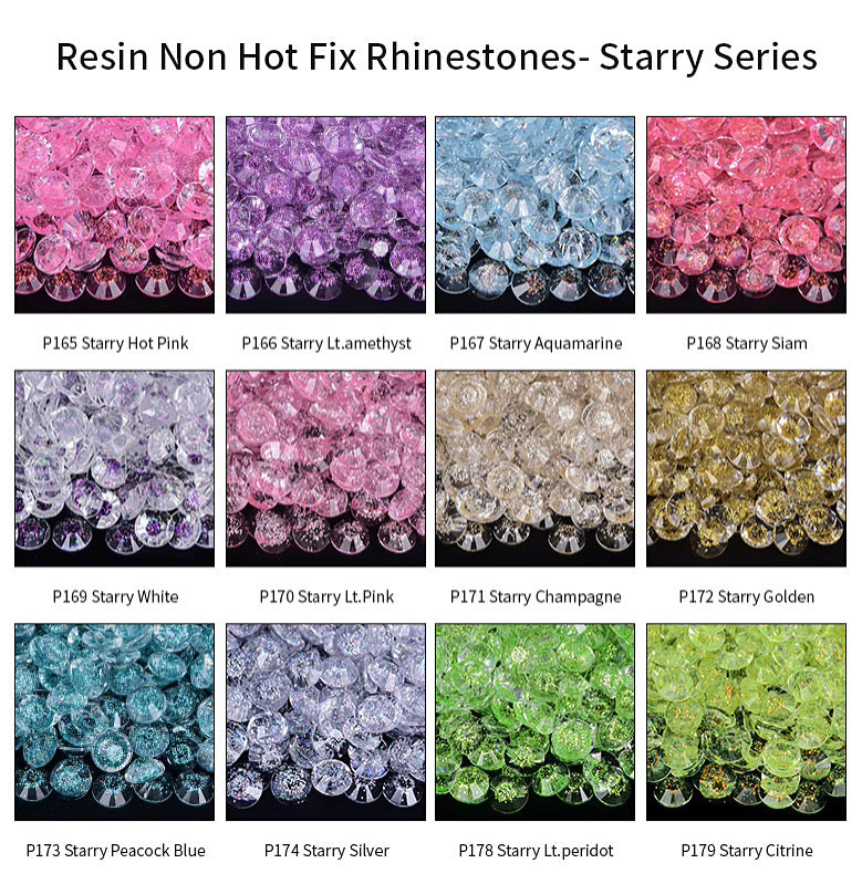 Starry/Glitter Resin Rhinestones