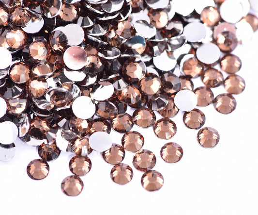 Dark Coffee Silver Back Resin Rhinestones