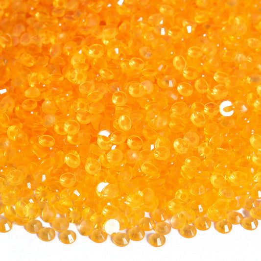 Orange Glow in the Dark Resin Rhinestones