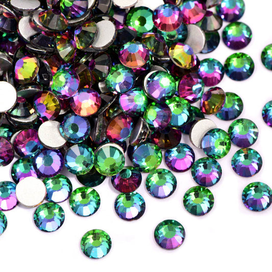 Green Volcano Glass Rhinestones