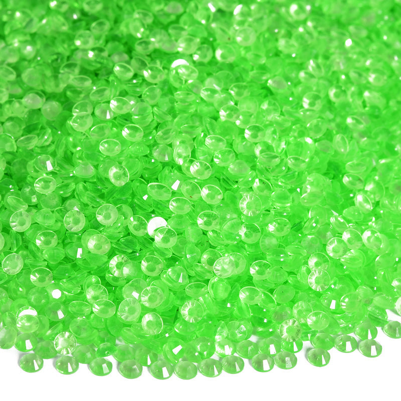 Lt Peridot Glow in the Dark Resin Rhinestones