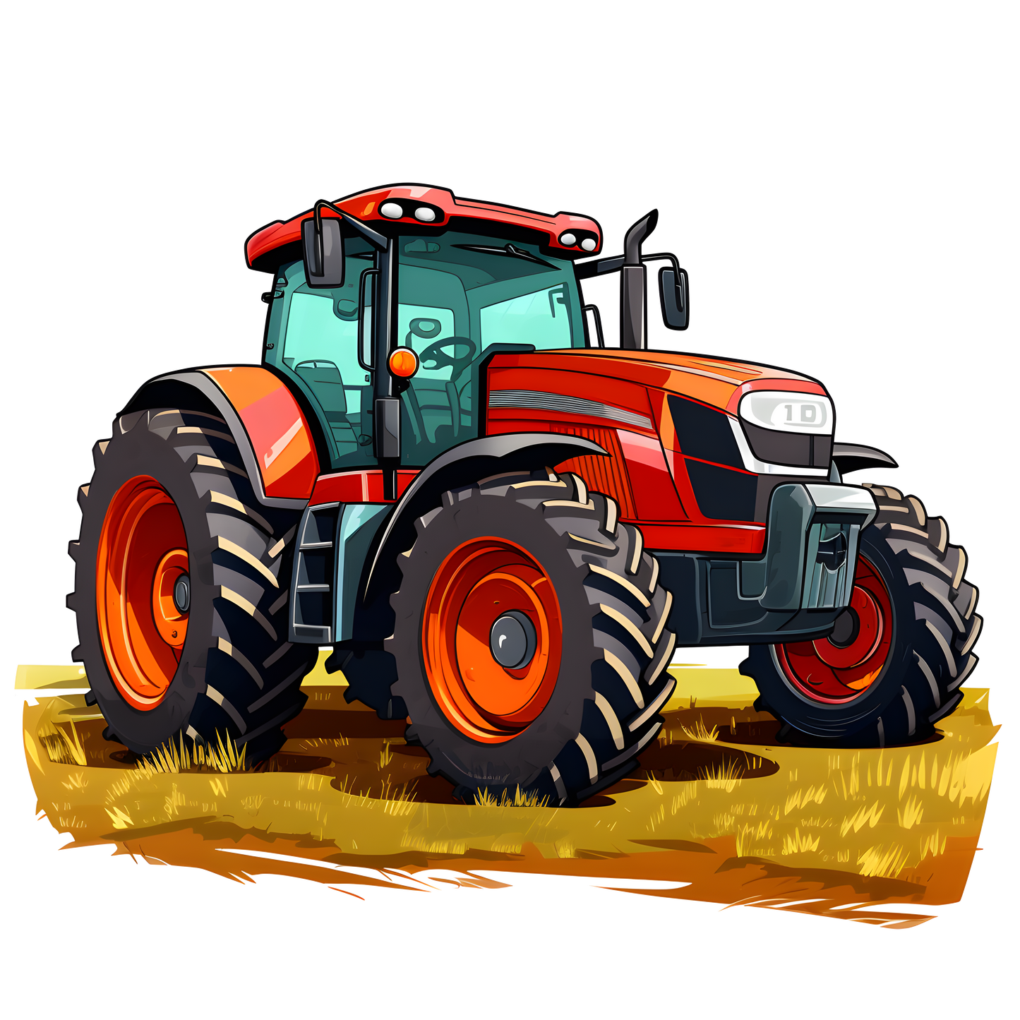 Red Tractor UVDTF Decal