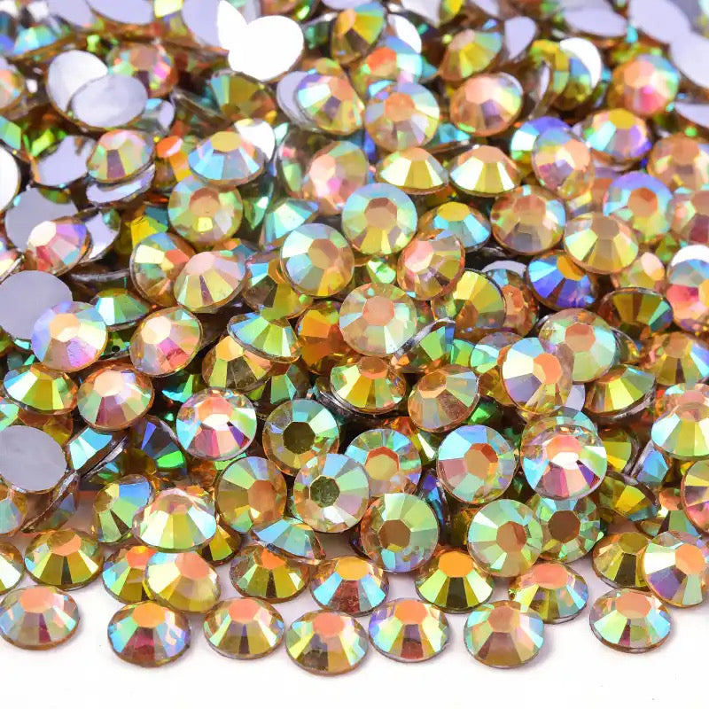 Light Colorado Topaz AB Resin Rhinestones