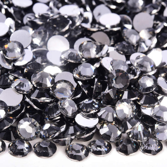 Black Diamond Silver Back Resin Rhinestones