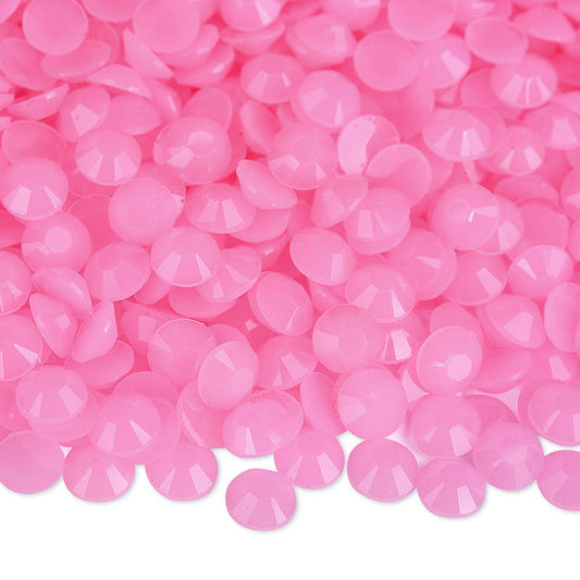 Semi-Transparent Light Pink Resin Rhinestone