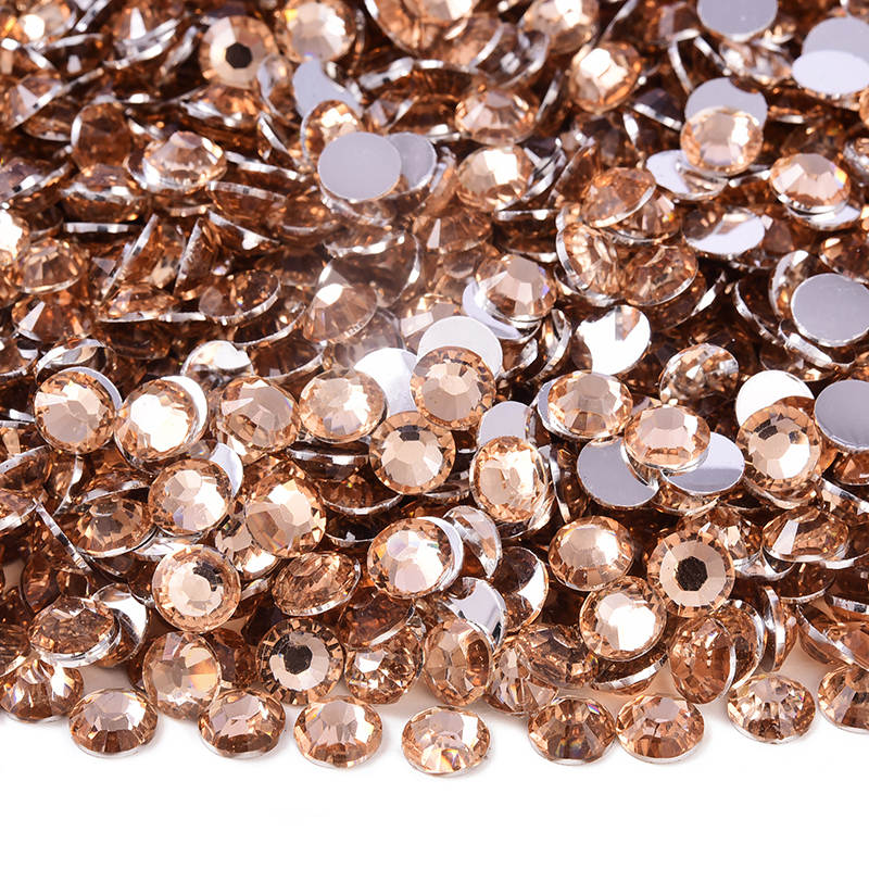 Champagne Silver Back Resin Rhinestones