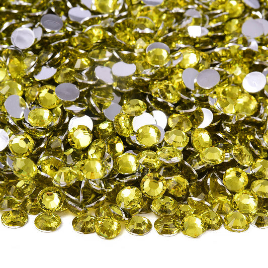 Citrine Silver Back Resin Rhinestones