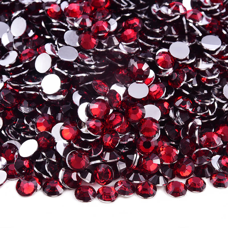 Dark Siam Silver Back Resin Rhinestones