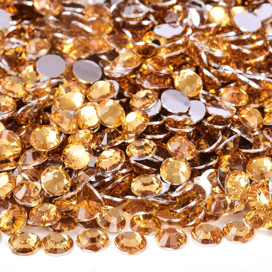 Topaz Silver Back Resin Rhinestones