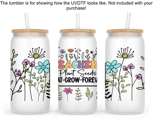 Teacher 16oz UVDTF Tumbler Wrap