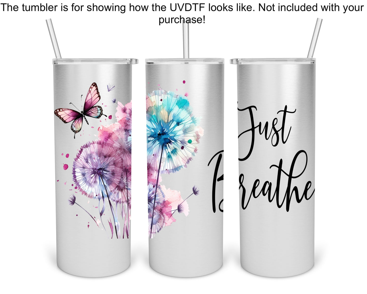 Just Breathe 16oz UVDTF Tumbler Wrap